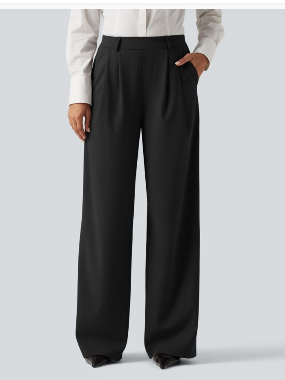 Halara Flex™ DayStretch High Waisted Pleated Wide Leg Work Pants with Pockets